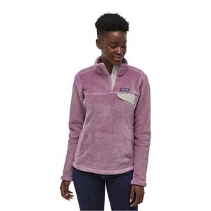 Patagonia Women's Lavender Light Purple Re-tool Quarter Snap Pullover - Small